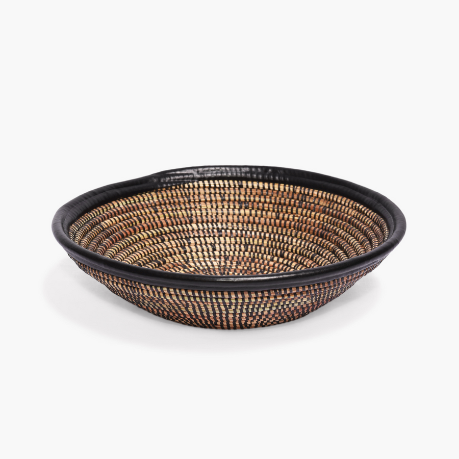 The Diouf Basket - Black Leather Trim