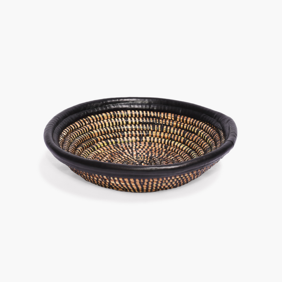 The Diouf Basket - Black Leather Trim